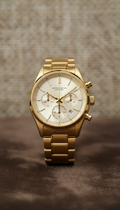 Gold chronograph watch limited edition